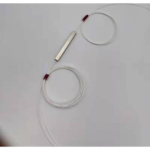 Free Shipping 10pcs/lot 1x2 1x4 fiber optic PLC splitter without connector cable1x4 0.9mmMini Blockless 2,4 Ports PLC Splitter