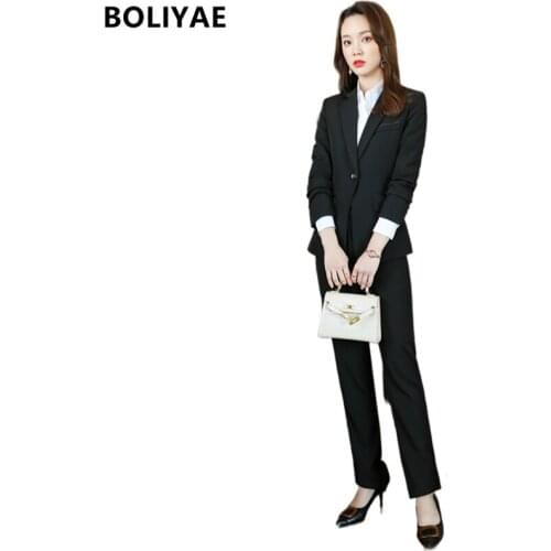BOLIYAE Women's Business Trouser Suits