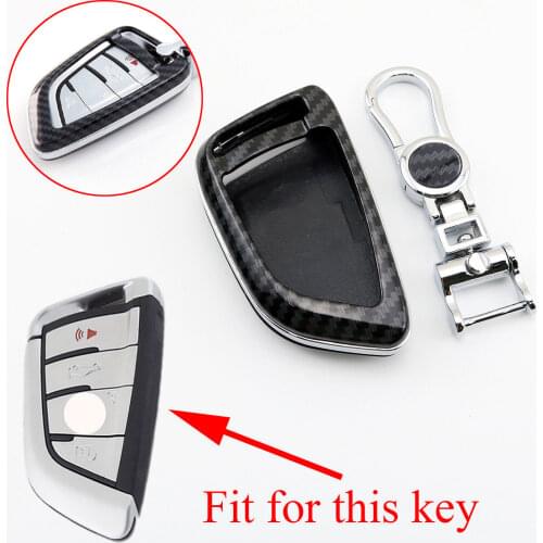 Carbon Fiber Key Shell Holder Bag Case Fob Cover Fit For BMW 2 5 6 7 Series X1 X3 X5 X6 F45 F46 G30 G31 G32 G11 G12 F15 F16