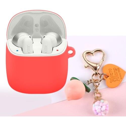Case for JBL Tune 220 Case Cute Sweet peach /cartoon Keyring Silicone Wireless Bluetooth Earphones Cover for JBL T220 225