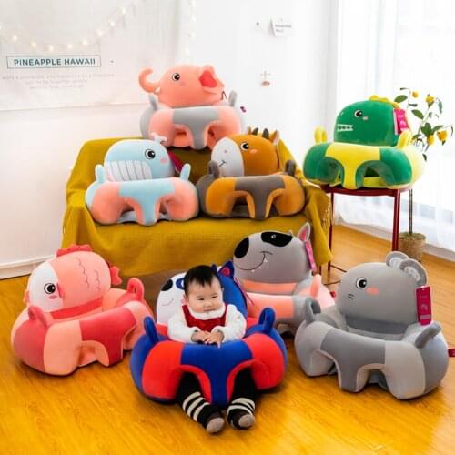 Baby Sofa Support Seat Cover Cartoon Learning to Sit Feeding Chair no Filler Washable Baby Plush Toys Photography Props