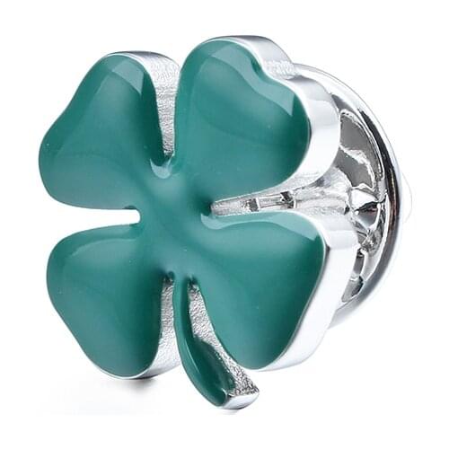 Four Leaves Clutch Brooch Pin Romantic Lucky Clover Jewelry Lapel Pins Backing Lock Jewelry Accessory