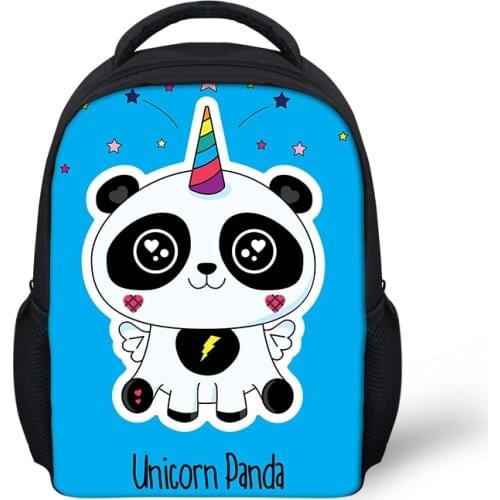HaoYun Kindergarten Kids Backpack Panda Unicorn Pattern Babies School Book Bags Cartoon Anime Designer Boys Girls Small Bags