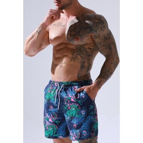 Men Swimwear Trunks Beach Shorts Men Quick Dry Swimsuit Casual Sports Pants Surfboard Swimming Pool Drifting Shorts Daily Summer