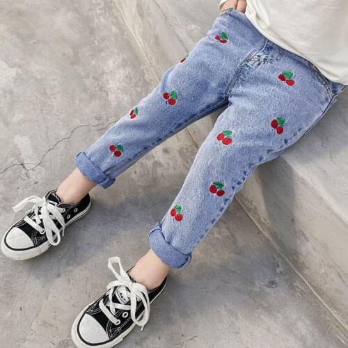 Baby Jeans Solid Color Toddler Jeans Casual Style Jeans For Kids Girls Spring Autumn Toddler Girl Clothes