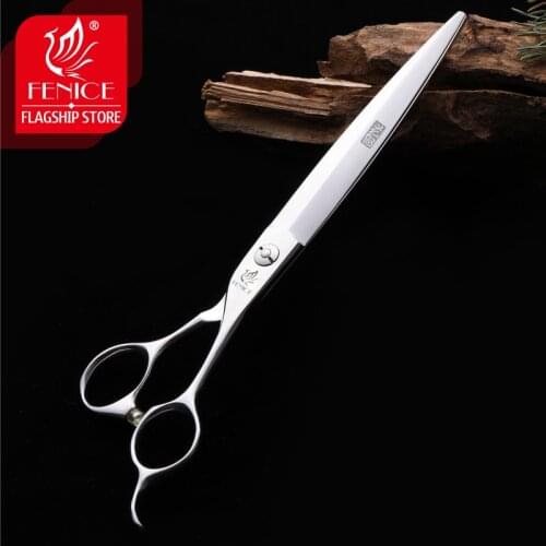 Fenice 7.25 inch Japan 440C Pet Grooming Straight Cutting Scissors Pet Groomer Accesory Japan 440C Dogs/Cats Hair Cutting Shear