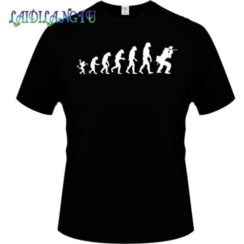 The evolution of paintballing Newest Design Fashion T-shirt Summer Men/Boys Cartoon Cool Short Sleeve Tee Tops Clothes
