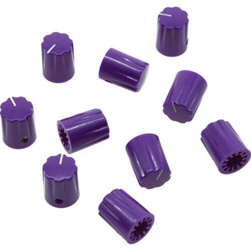 KAISH 10pcs Purple Guitar Scalloped Edge Davies 1900H Style AMP Knob Effect Pedal Knobs