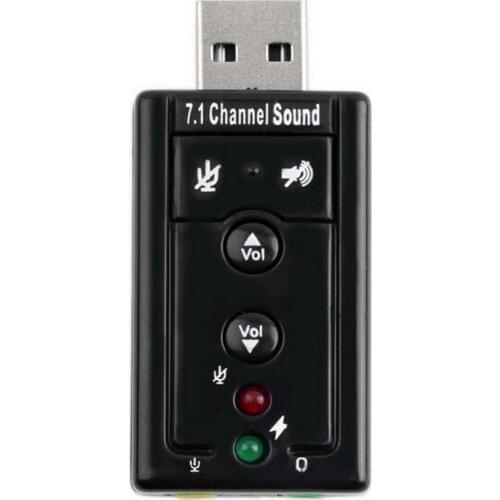 Kphrtek 1 PCS Mini USB 2.0 3D Virtual 12Mbps External 7.1 Channel Audio Sound Card Adapter ZH