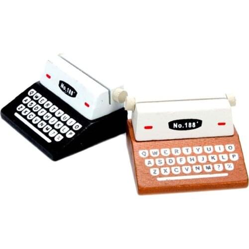 Creative Typewriter Design Paper Holder Wooden Pictures Photo Display Stand Document Clip Memo Card Note Holder Office Supply