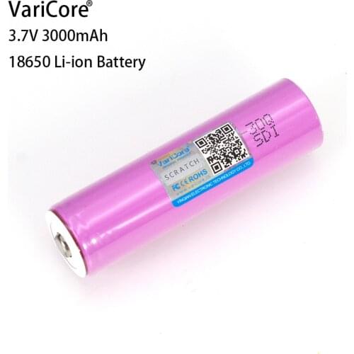 1-10PCS VariCore new ICR18650 30Q 3.7V 3000mAh li-ion Rechargeable battery For Flashlight Batteries with Tip