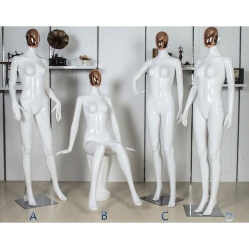 New Style Arrival Full Body Female Gloss White Mannequin Fiberglass Model Factory Design For u