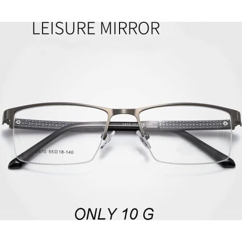New Arrival Alloy Frame Glasses Men Business Style Browline Frame Half Rim Spectacles with Spring Hinges