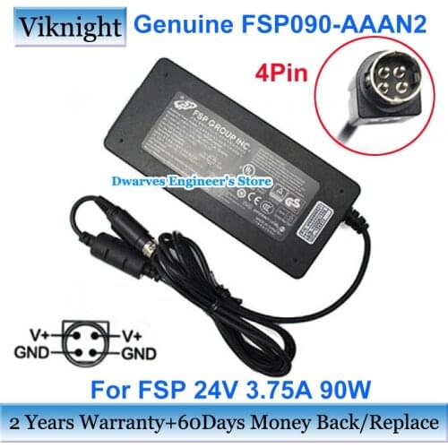 Genuine FSP090-AAAN2 24V 3.75A 90W AC Adapter For FSP H00000588 Laptop Charger Power Supply 4 pin