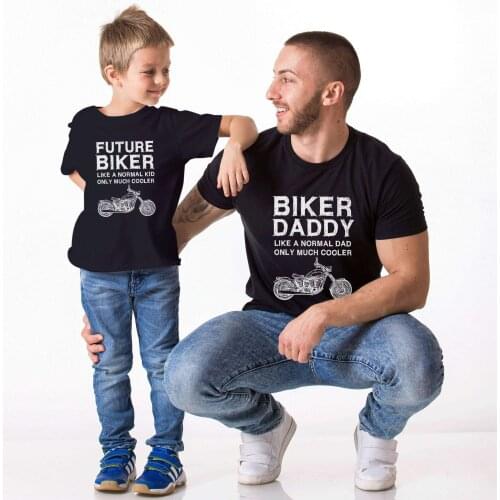 Biker Dad, Future Biker Family Metching Outfits Motorcycle Family T-Shirts Gift