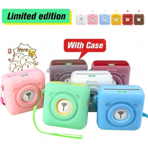A6 Peripage Portable Bluetooth Thermal Photo Printer Inkless Mini Pocket Photo Printer Windows IOS Android Soft Case Protection