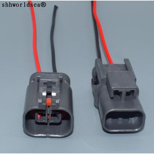 Shhworldsea 2pin male Female Fan Socket For Car Automotive Connector 2 Pin Auto Plug With Terminals And Seals