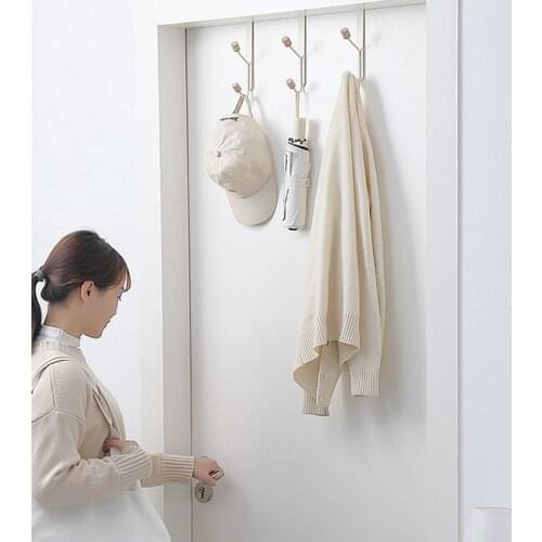 Doorway Towel Shelf Door Hooks Carbon Steel Hanging Hook Hanger Hats Bags Holder Tie Scarf Key Hook Clothes Coats Rack