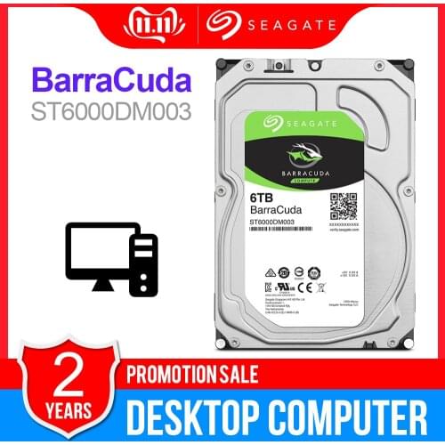 Seagate 6TB 3.5inch Desktop HDD Internal Hard Disk Drive 7200RPM SATA3 6Gb/s 256MB Cache HDD Drive Disk For Computer ST6000DM003