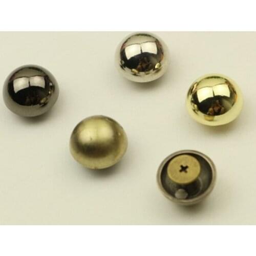 XUNZHE 20Pcs10/12/15mm Mushroom Nail Rivet DIY Handmade Leather Bag Decoration Bottom Buckle Foot Leather Screw Decorate Nail