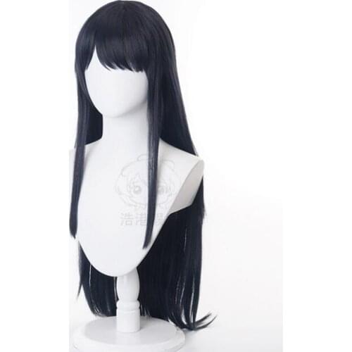 Long Wig 85CM Anime Danganronpa Tsumiki Mikan Black Purple Cosplay Costume Heat Resistant Synthetic Hair Dangan Ronpa Women Wigs