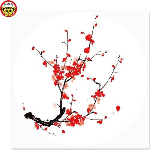 Painting by numbers art paint by number Plum red flower Draw on canvas Digital Painting Famous paintings Abstract painting Color