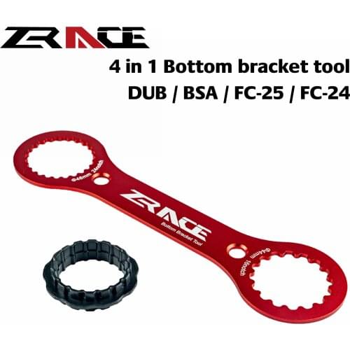 ZRACE 4 in 1 Bottom Bracket Wrench Tool , Compatible with SRAM DUB, SHIMANO BSA / FC-25 / FC-24, CNC AL7075 DUB-BSA TOOLS