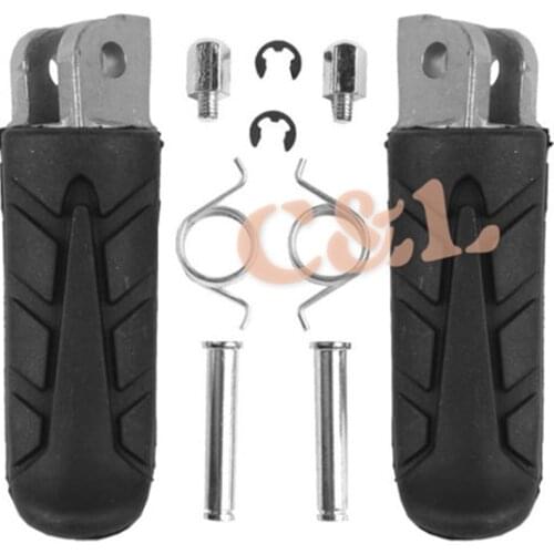 1 Pair Motorcycle Aluminum Front Footrests Footpegs Foot Fit For Honda CBR250 2011-2012