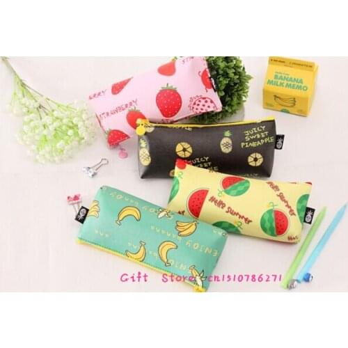 1piece random Watermelon , Strawberry Cartoon PU Pocket Coin BAG Purse Wallet Pouch Holder ; 20CM Cash Coin Purse Pouch BAG