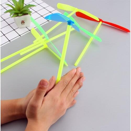 12 pieces Plastic Dragonfly Assortment Mini Whirl A Copter Helicopter Gift Toys Birthday party toys Pinata Fillers for Kids