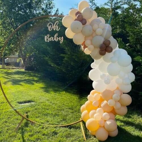 122Pcs Apricot White Dark Coffee Latex Balloons Garland Arch Kit Birthday Party Valentines Day Wedding Decoration Air Globos
