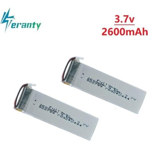 1S 3.7V 2600mAh 822799 battery for Protection board RC airplane model drone 20C remote control lithium battery 2Pcs