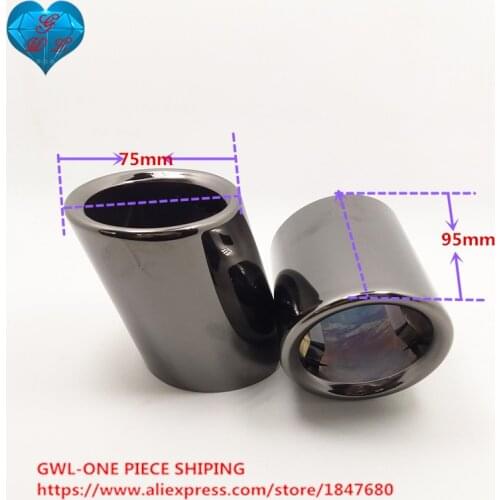 2 COLORS Car Styling Exhaust tips PIPE Modified Tail Muffler FOR BMW 5 Series Special Pipe. Inet 75mm. Length 95mm