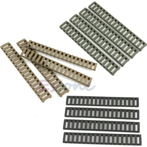 4pcs New 18-Slot Picatinny Ladder Rail Panel Handguard Protector Resistant Cover