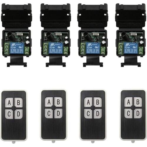 DC12V 24V 1CH 10A Radio Controller RF Wireless Relay Remote Control Switch 315 MHZ 433 MHZ Transmitter +Receiver
