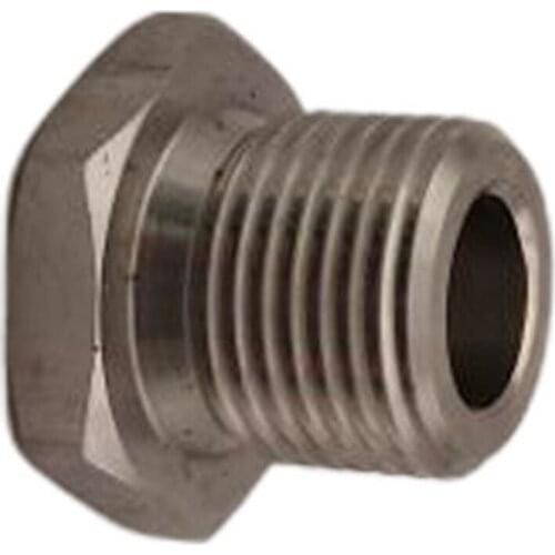 O2 Weld Bung Stainless Steel M18x1.5mm To M12x1.25mm Adapter