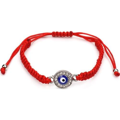Amxiu Macrame Bracelet for Men and Women, Evil Eye Charm,Lucky Adjustable Bracelet,Crystal, Copper, High Quality Zircon Stone