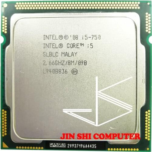 Intel Core i5-750 i5 750 2.6 GHz Quad-Core CPU Processor 8M 95W LGA 1156 5 orders