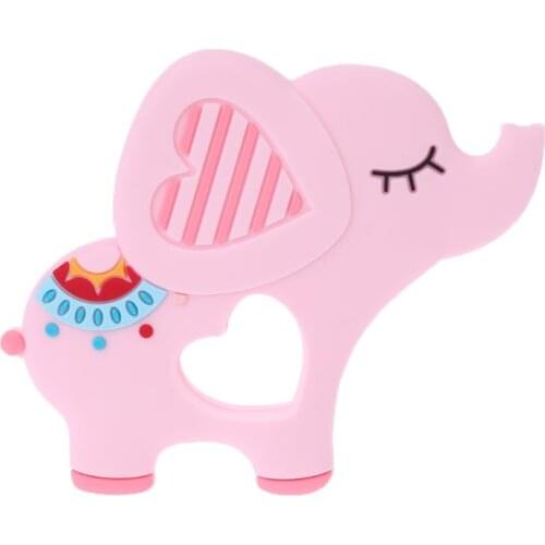 Baby Molar Stick Child Silicone Teether Elephant Modeling Teething Toy Newborn Soother