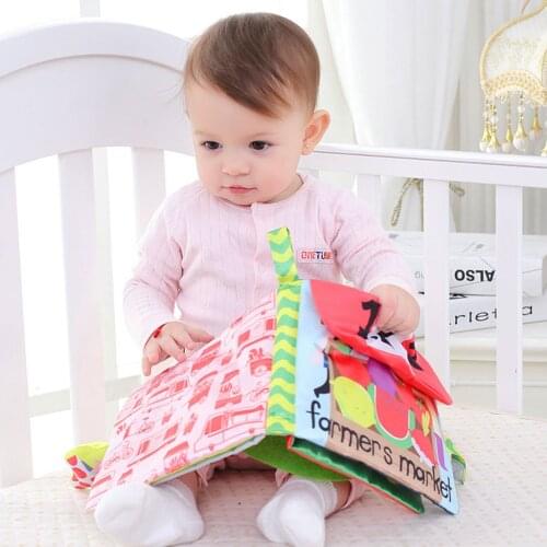 Baby Cloth Books Color Shape Cognition Intelligence Development Early Learning Educational Toys Birthday Gift for Children Kids