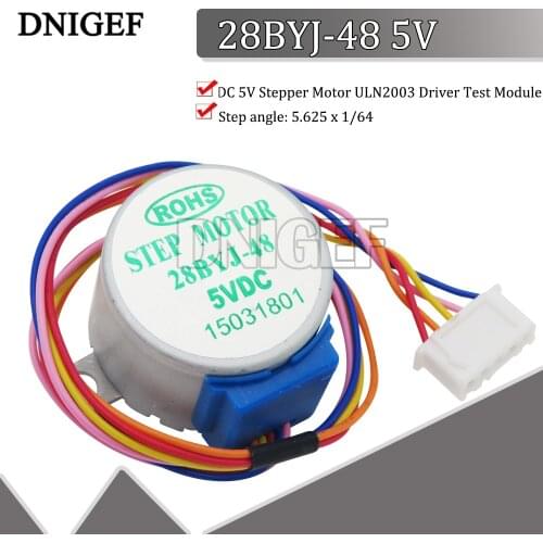 DNIGEF 28BYJ-48 5V DC 5V Stepper Motor ULN2003 Driver Test Module for Arduino 1\64 4-phase 5-wire Gear Motor Step Motor