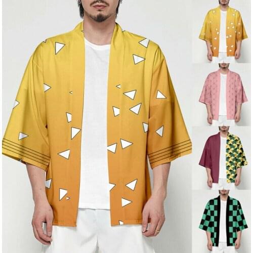 Unisex Demon Slayer Kimetsu No Yaiba Characters Cosplay Costumes Kimono Haori Coat Holiday Cardigan