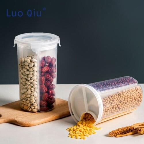 Grain storage box plastic kitchen fresh-keeping box transparent split sealed kitchen dry food storage can