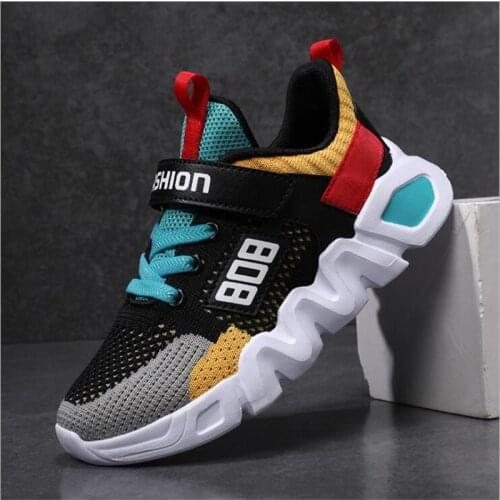 Fashion boys' casual shoes mesh breathable lightweight sports shoes soft casual shoes 2021 spring new sports shoes
