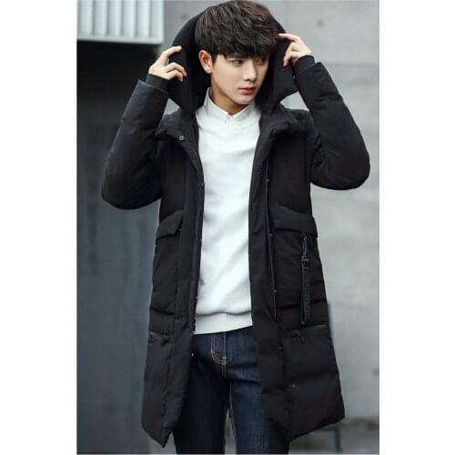 Fashion Winter White Duck Coat Male Plus Size Jackets Warm Hooded Coats Mens Down Jacket Chaqueta Hombre WXF152