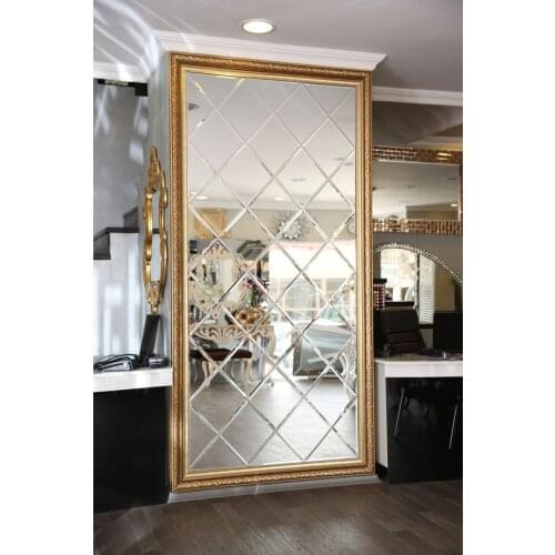 Customized Luxury Beveled Glass Mirror for Living room wall
