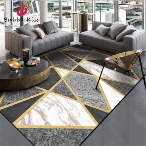 Bubble Kiss European Style Marble Gold Line Pattern Carpets For Living Room Sofa Coffee Table Rug Home Decor Bedroom Floor Mat