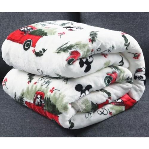 Disney Cartoon Mickey Mouse Blanket Sherpa Super Comfort Soft for Children Kids Baby Gift Bedding Throw Sofa Bed Crib Decor