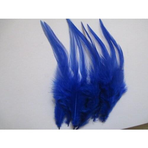 Wholesale 20 pcs beautiful sapphire neck rooster feathers 10-15 cm / 4 to 6 inches