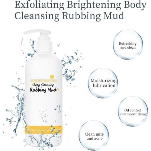 Whitening Volcanic Mud Bath Milk Cream Body Wash Exfoliating Body Lotion For Men Women